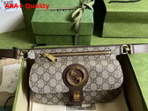 Gucci Blondie Belt Bag in Beige and Ebony GG Supreme Canvas 718154 Replica