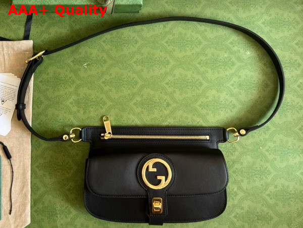 Gucci Blondie Belt Bag in Black Leather 718154 Replica