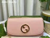 Gucci Blondie Continental Chain Wallet in Light Pink Leather 725215 Replica