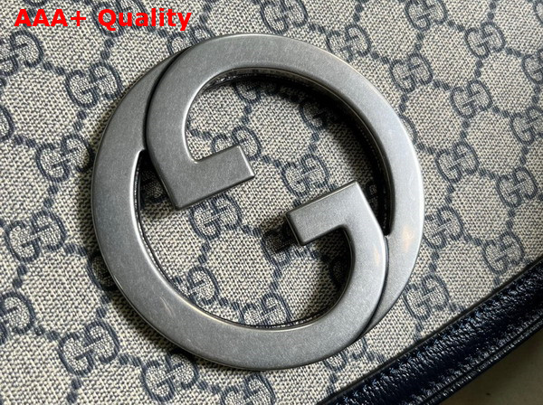 Gucci Blondie Medium Bag in Beige and Blue GG Supreme Canvas 721172 Replica