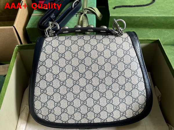 Gucci Blondie Medium Bag in Beige and Blue GG Supreme Canvas 721172 Replica