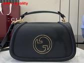 Gucci Blondie Medium Top Handle Bag in Black Leather 815719 Replica