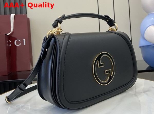 Gucci Blondie Medium Top Handle Bag in Black Leather 815719 Replica