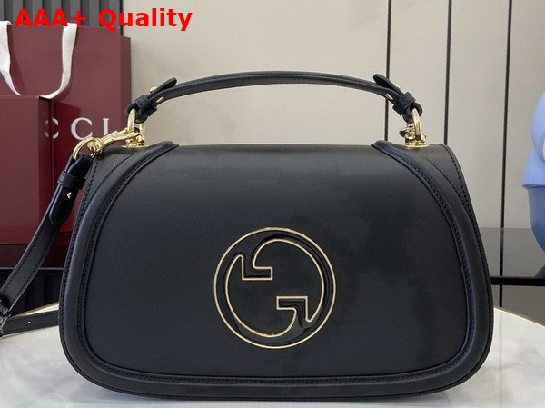 Gucci Blondie Medium Top Handle Bag in Black Leather 815719 Replica