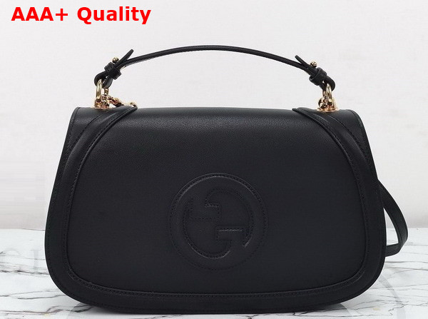 Gucci Blondie Medium Top Handle Bag in Black Smooth Leather 815716 Replica