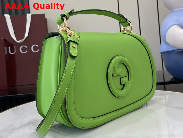 Gucci Blondie Medium Top Handle Bag in Green Leather 815716 Replica