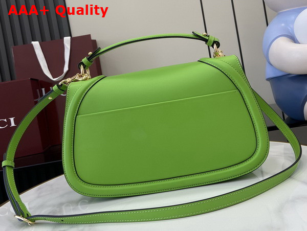 Gucci Blondie Medium Top Handle Bag in Green Leather 815716 Replica