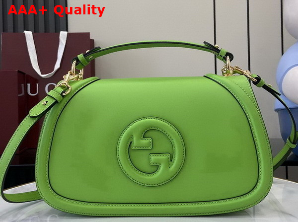 Gucci Blondie Medium Top Handle Bag in Green Leather 815716 Replica