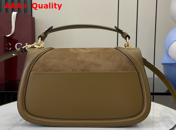 Gucci Blondie Medium Top Handle Bag in Light Brown Suede 815719 Replica