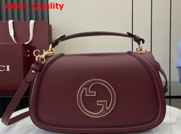 Gucci Blondie Medium Top Handle Bag in Rosso Andora Red Leather 815719 Replica