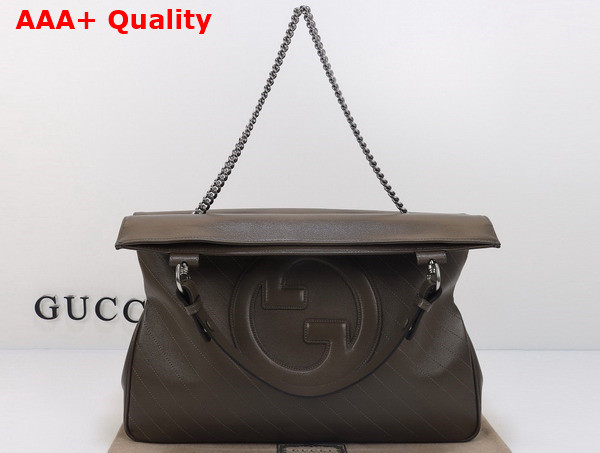 Gucci Blondie Medium Tote Bag in Brown Leather 751516 Replica