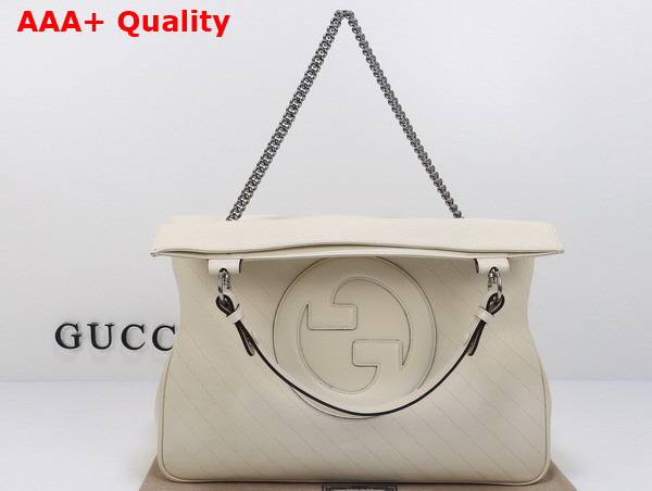 Gucci Blondie Medium Tote Bag in White Leather 751516 Replica