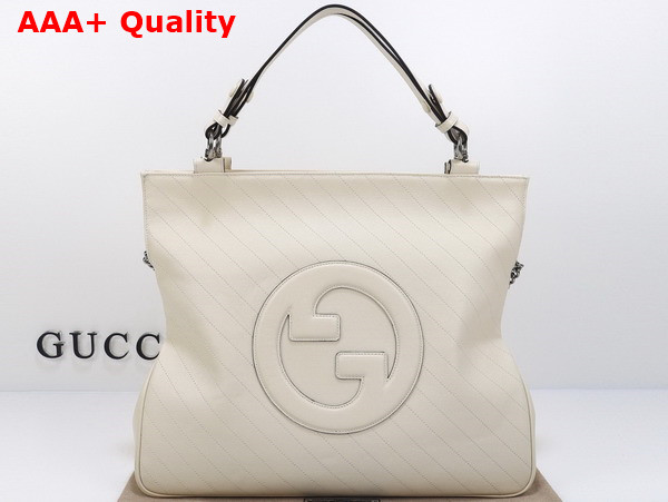 Gucci Blondie Medium Tote Bag in White Leather 751516 Replica