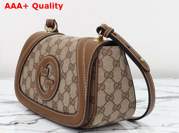 Gucci Blondie Mini Shoulder Bag in Beige and Dark Brown Original GG Canvas 815700 Replica