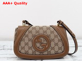 Gucci Blondie Mini Shoulder Bag in Beige and Dark Brown Original GG Canvas 815700 Replica