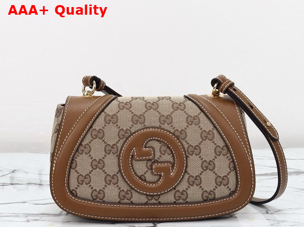 Gucci Blondie Mini Shoulder Bag in Beige and Dark Brown Original GG Canvas 815700 Replica