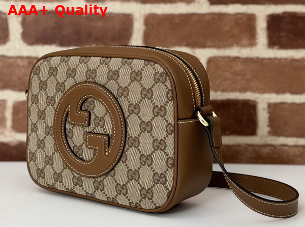 Gucci Blondie Mini Shoulder Bag in Beige and Dark Brown Original GG Canvas 820429 Replica