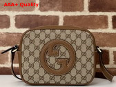 Gucci Blondie Mini Shoulder Bag in Beige and Dark Brown Original GG Canvas 820429 Replica