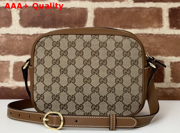 Gucci Blondie Mini Shoulder Bag in Beige and Dark Brown Original GG Canvas 820429 Replica