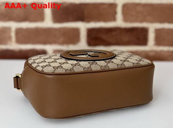 Gucci Blondie Mini Shoulder Bag in Beige and Dark Brown Original GG Canvas 820429 Replica