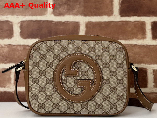 Gucci Blondie Mini Shoulder Bag in Beige and Dark Brown Original GG Canvas 820429 Replica