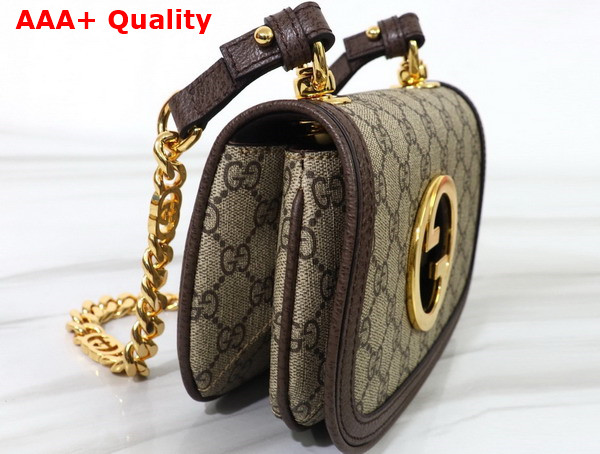 Gucci Blondie Mini Shoulder Bag in Biege and Ebony GG Supreme Canvas 724645 Replica