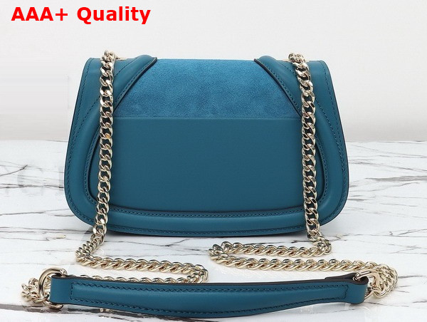 Gucci Blondie Mini Shoulder Bag in Blue Suede 815711 Replica