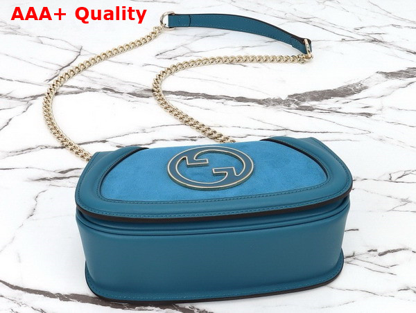 Gucci Blondie Mini Shoulder Bag in Blue Suede 815711 Replica