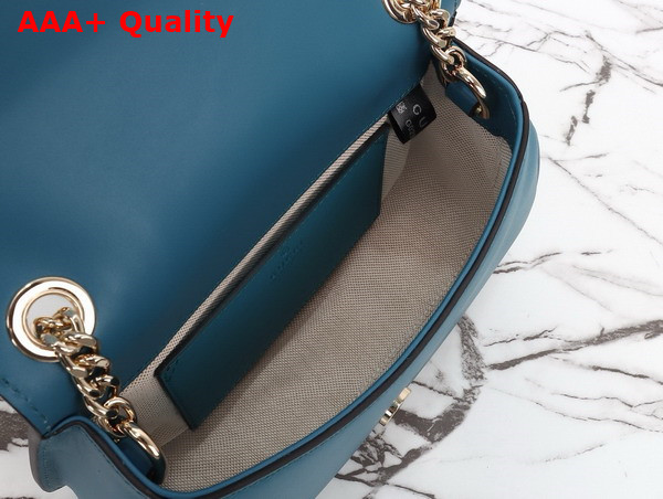 Gucci Blondie Mini Shoulder Bag in Blue Suede 815711 Replica