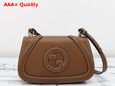 Gucci Blondie Mini Shoulder Bag in Brown Smooth Leather 815700 Replica