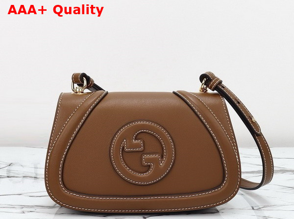 Gucci Blondie Mini Shoulder Bag in Brown Smooth Leather 815700 Replica