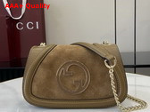 Gucci Blondie Mini Shoulder Bag in Light Brown Suede 815711 Replica