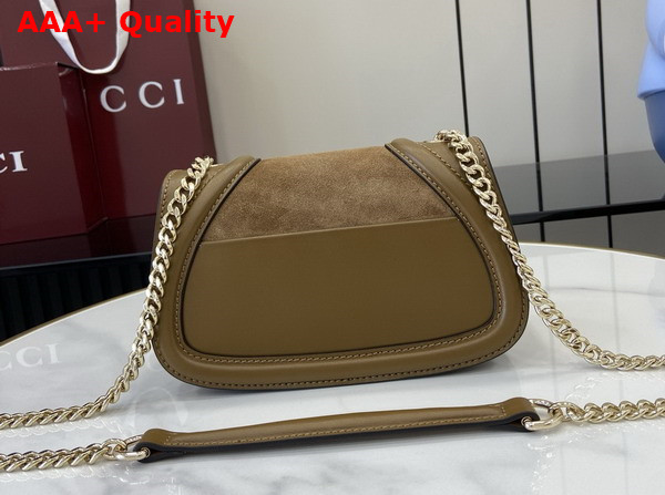 Gucci Blondie Mini Shoulder Bag in Light Brown Suede 815711 Replica