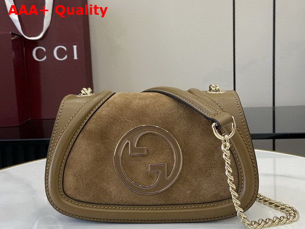 Gucci Blondie Mini Shoulder Bag in Light Brown Suede 815711 Replica