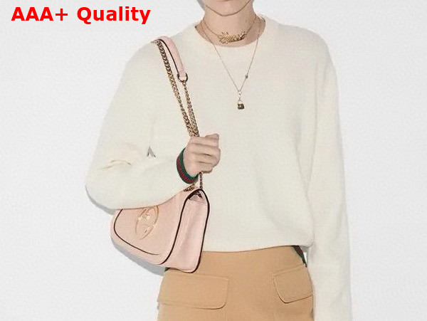 Gucci Blondie Mini Shoulder Bag in Light Pink Leather 815711 Replica