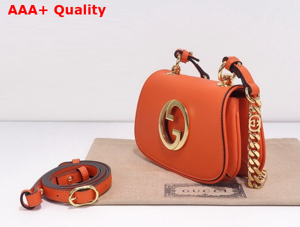 Gucci Blondie Mini Shoulder Bag in Orange Leather 724645 Replica