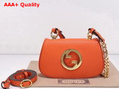 Gucci Blondie Mini Shoulder Bag in Orange Leather 724645 Replica