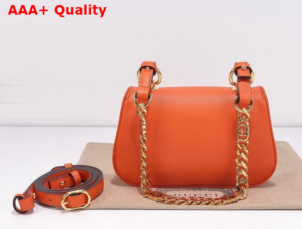 Gucci Blondie Mini Shoulder Bag in Orange Leather 724645 Replica