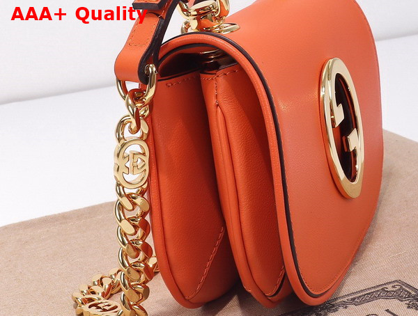 Gucci Blondie Mini Shoulder Bag in Orange Leather 724645 Replica