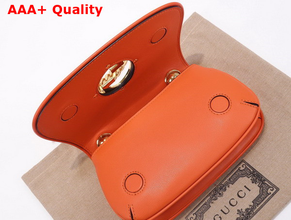 Gucci Blondie Mini Shoulder Bag in Orange Leather 724645 Replica