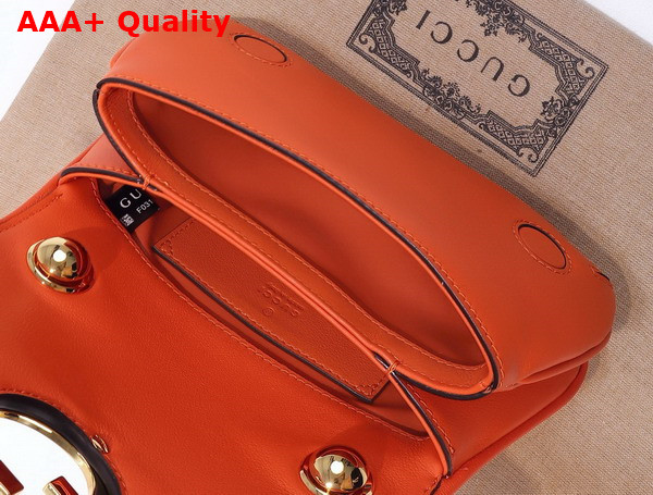 Gucci Blondie Mini Shoulder Bag in Orange Leather 724645 Replica