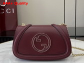 Gucci Blondie Mini Shoulder Bag in Rosso Ancora Red Leather 815711 Replica