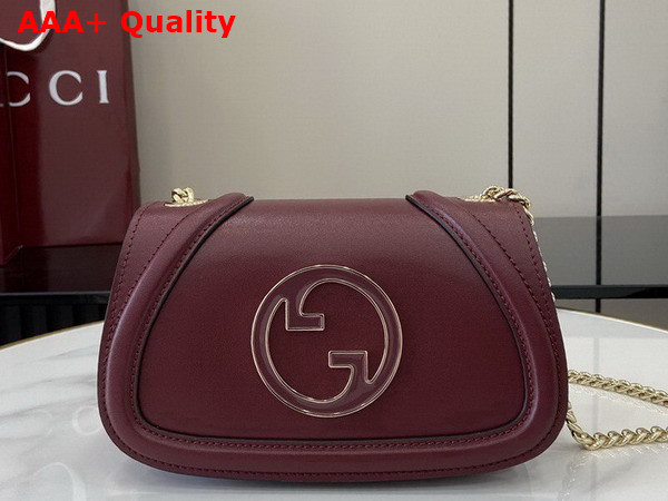 Gucci Blondie Mini Shoulder Bag in Rosso Ancora Red Leather 815711 Replica