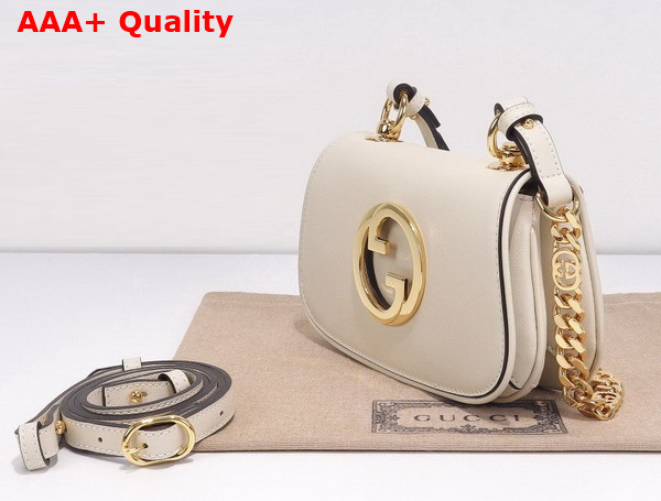 Gucci Blondie Mini Shoulder Bag in White Leather 724645 Replica