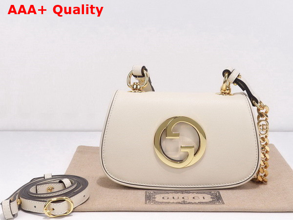 Gucci Blondie Mini Shoulder Bag in White Leather 724645 Replica