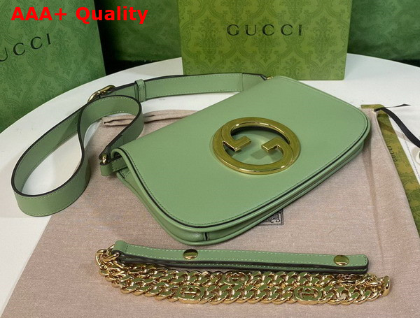 Gucci Blondie Shoulder Bag in Light Green Leather 699268 Replica