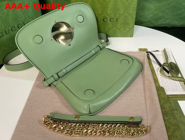 Gucci Blondie Shoulder Bag in Light Green Leather 699268 Replica