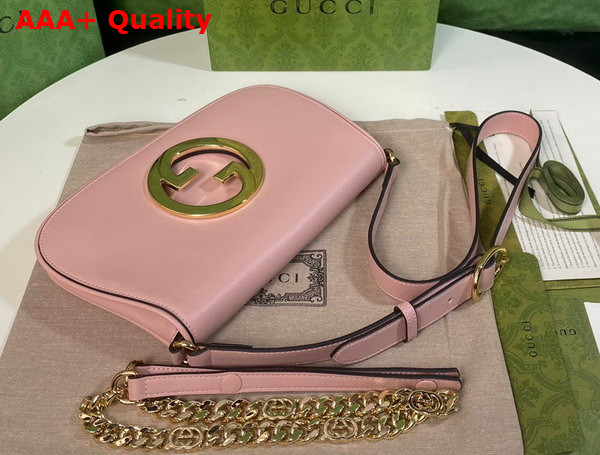 Gucci Blondie Shoulder Bag in Light Pink Leather 699268 Replica