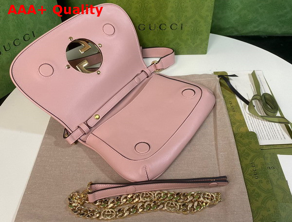 Gucci Blondie Shoulder Bag in Light Pink Leather 699268 Replica