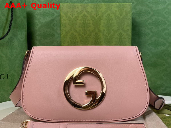 Gucci Blondie Shoulder Bag in Light Pink Leather 699268 Replica